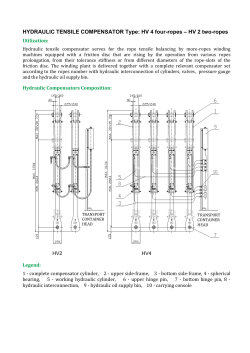 HYDRAULIC TENSILE COMPENSATOR Type: HV 4 four