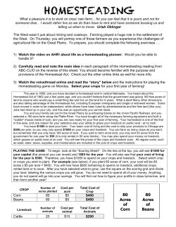 HOMESTEADING - americanhistoryrules.com