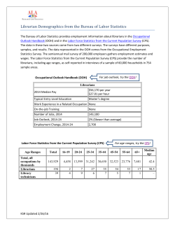 BLS Sources about Librarians 2016