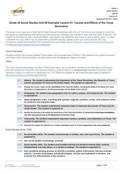 Grade 04 Social Studies Unit 06 Exemplar Lesson 01