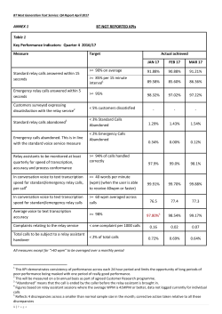 to the 3-monthly public report for the NGT service.