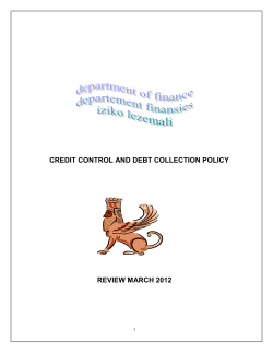 CREDIT CONTROL AND DEBT COLLECTION POLICYx