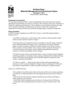 Materials Management and Greenhouse Gases