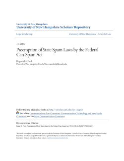 Preemption of State Spam Laws by the Federal Can