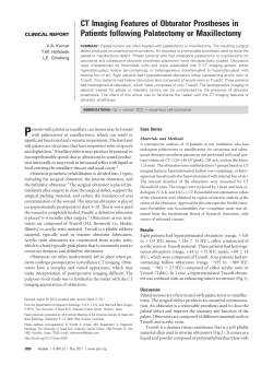 CT Imaging Features of Obturator Prostheses in Patients following