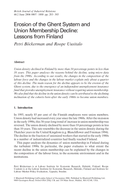 Erosion of the Ghent System and Union Membership Decline