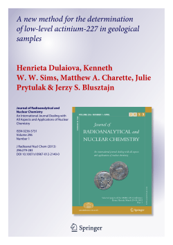 A new method for the determination of low-level actinium