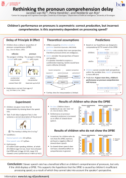 Children`s performance on pronouns is asymmetric: correct