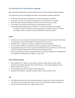 APA Standards for Non