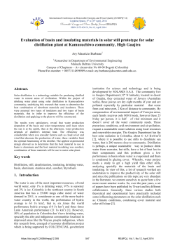 Evaluation of basin and insulating materials in solar still