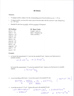 SI Units