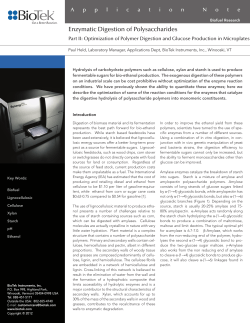Enzymatic Digestion of Polysaccharides