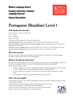 Portuguese (Brazilian) Level 1