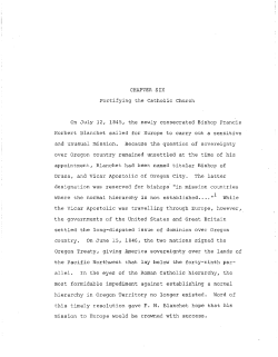 CHAPTER SIX Fortifying the Catholic Church On July 12, 1845, the