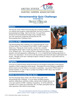 Horsemanship Quiz Challenge