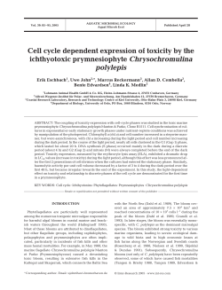 Cell cycle dependent expression of toxicity by the ichthyotoxic