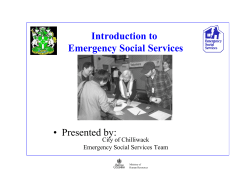 ESS Slide Show - City of Chilliwack