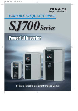 SJ700 Series Variable Frequency Drive