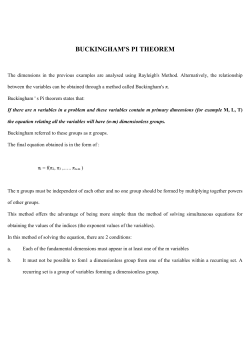 BUCKINGHAM`S PI THEOREM