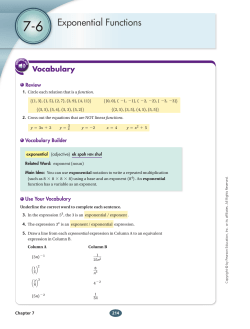 Exponential Functions