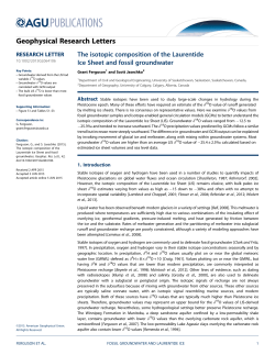 The isotopic composition of the Laurentide Ice Sheet and fossil