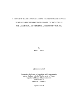 a change of routine: understanding the relationship
