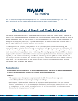The Biological Benefits of Music Education