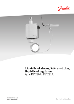 Liquid level alarms, Safety switches, liquid level regulators
