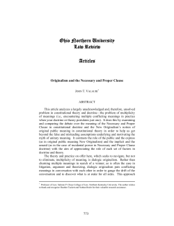 Ohio Northern University Law Review Articles