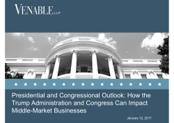 Presidential and Congressional Outlook