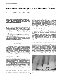 Sodium Hypochlorite Injection into Periapical Tissues