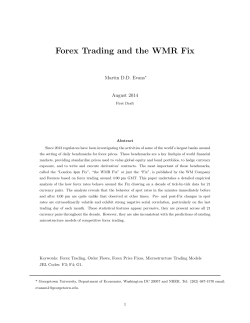 Forex Trading and the WMR Fix
