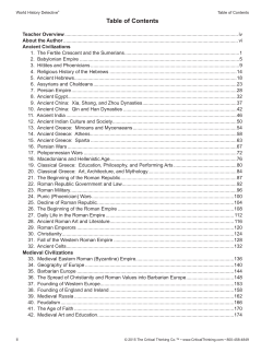 Table of Contents - The Critical Thinking Co.