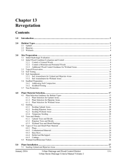 Chapter 13 Revegetation - Urban Drainage and Flood Control District