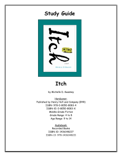 Itch Study Guide - Michelle D. Kwasney