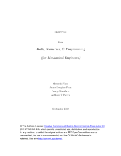 (Numerical) Differential Equations (PDF - 1.2MB)