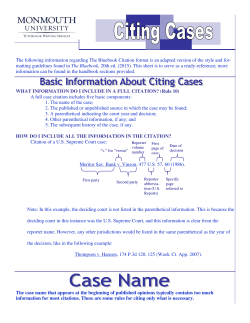 Bluebook: Citing Cases