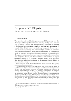 Exophoric VP Ellipsis.Final - Linguistics and English Language
