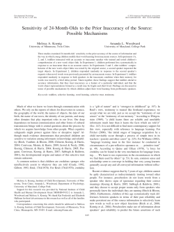 Sensitivity of 24-Month-Olds to the Prior Inaccuracy of the Source