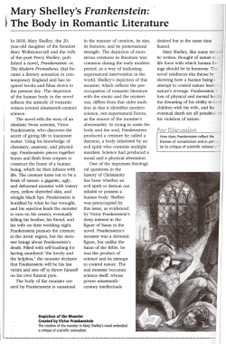 Frankenstein and Romantic Literature frankenstein