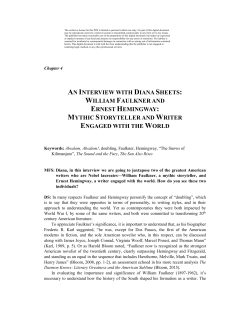AN INTERVIEW WITH DIANA SHEETS: WILLIAM FAULKNER AND