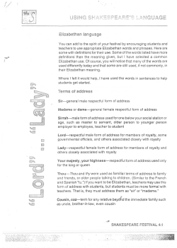 Elizabethan language