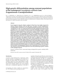 High genetic differentiation among remnant populations of the
