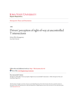 Drivers` perception of right-of-way at uncontrolled T intersections