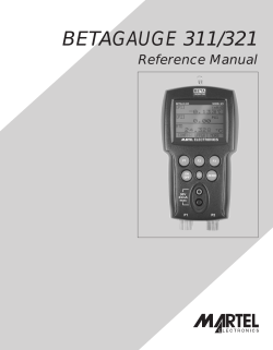 Martel BetaGauge 311 and 321 Pressure Calibrator