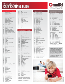 Cable TV Channel Guide (Printable PDF)