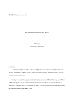 Irish neutrality and East