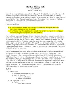 Lifestyle Listening Skills Handout and Worksheet