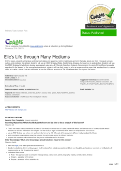 Elie`s Life through Many Mediums