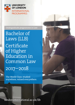 Prospectus - University of London International